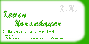 kevin morschauer business card